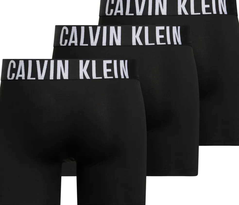 Calvin Klein Boxer Briefs (3-pack), heren boxers extra lang, zwart