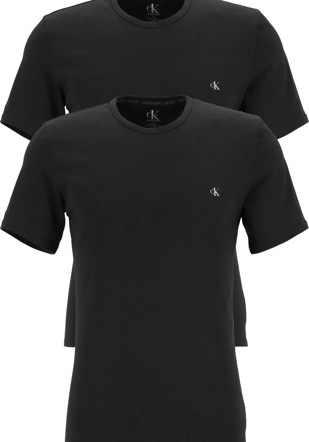 Calvin Klein CK ONE cotton crew neck T-shirts (2-pack), heren T-shirts O-hals, zwart