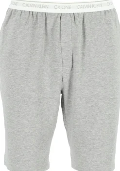 Calvin Klein CK ONE Lounge short, heren lounge joggingbroek kort, middeldik, grijs melange