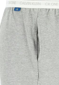Calvin Klein CK ONE Lounge short, heren lounge joggingbroek kort, middeldik, grijs melange