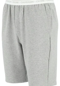 Calvin Klein CK ONE Lounge short, heren lounge joggingbroek kort, middeldik, grijs melange