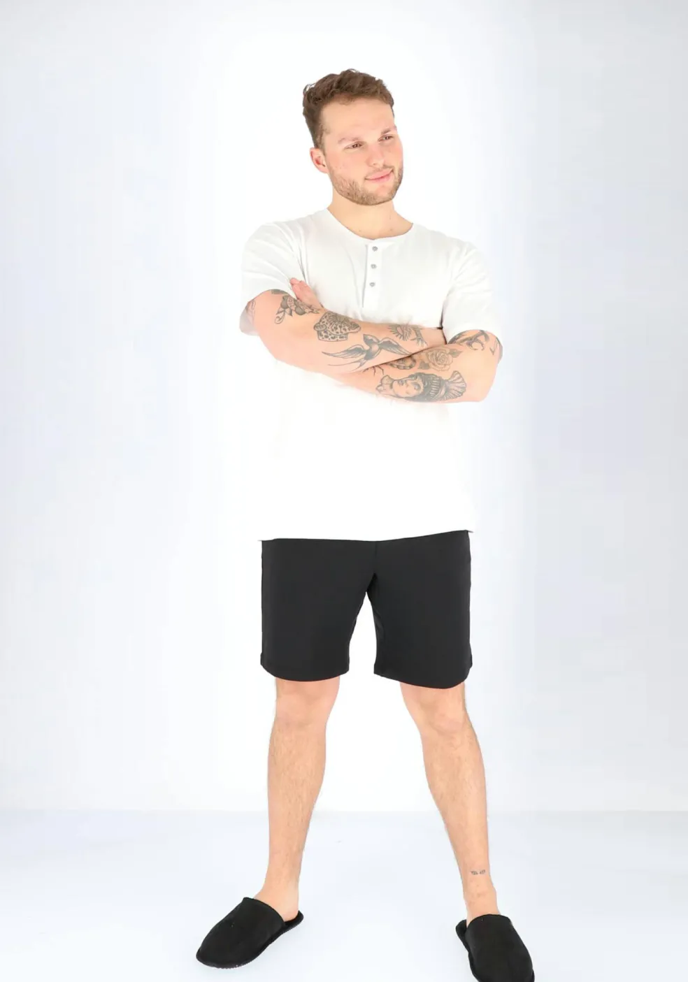 Calvin Klein CK ONE Lounge short, heren lounge joggingbroek kort, middeldik, zwart