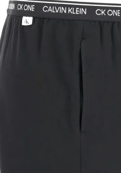 Calvin Klein CK ONE Lounge sleep short, heren lounge joggingbroek kort, dun, zwart