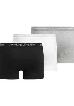 Calvin Klein Cotton Classics Trunks (3-pack), heren boxers normale lengte, zwart, grijs, wit