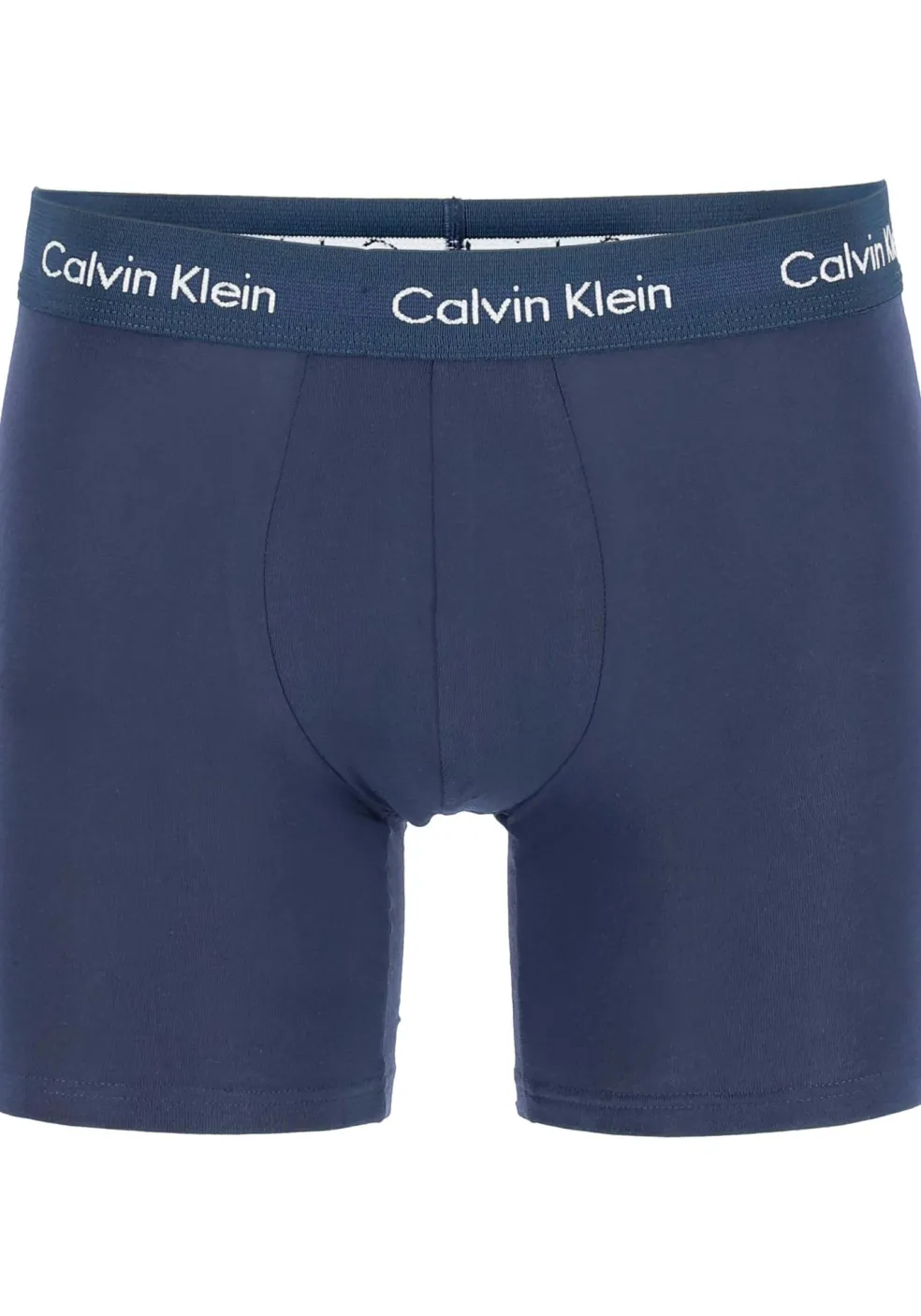 Calvin Klein Cotton Stretch boxer brief (3-pack), heren boxers extra lang, zwart, blauw en kobalt
