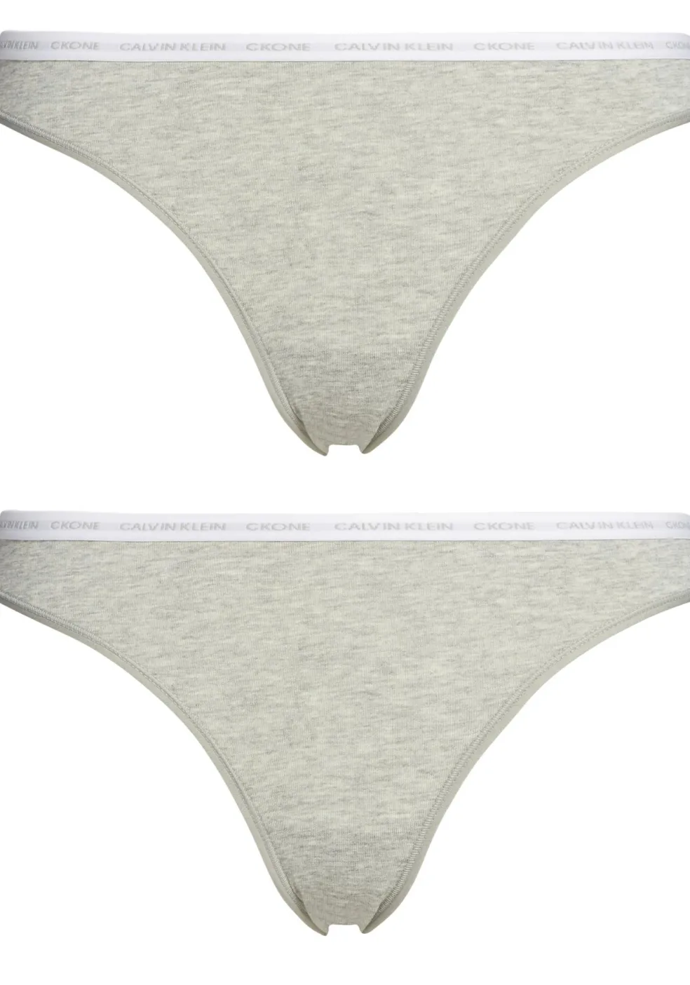Calvin Klein dames CK ONE Cotton slips (2-pack), grijs melange