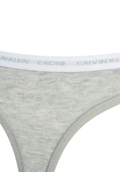 Calvin Klein dames CK ONE Cotton strings (2-pack), grijs melange