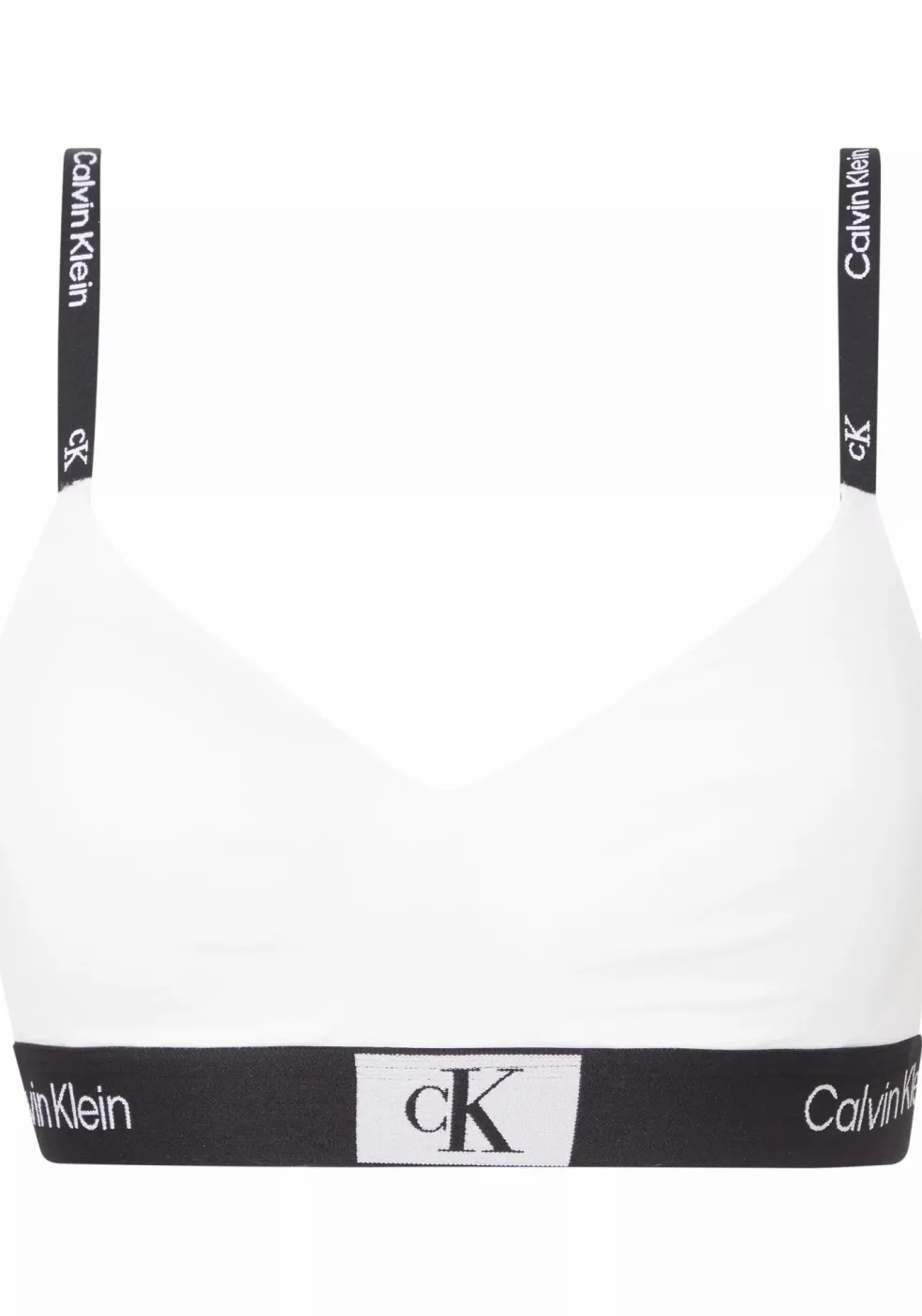 Calvin Klein dames 1996 lighly lined bralette, bralette, wit