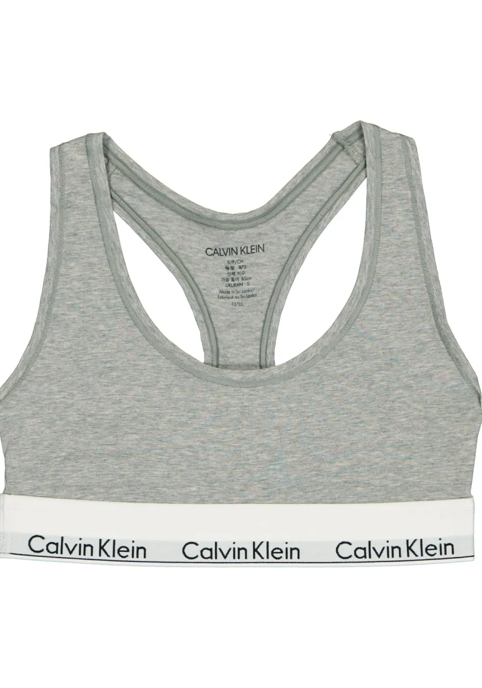 Calvin Klein dames Modern Cotton bralette top, ongevoerd, grijs