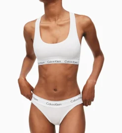 Calvin Klein dames Modern Cotton bralette top, ongevoerd, wit