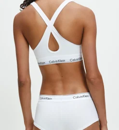 Calvin Klein dames Modern Cotton bralette top, met voorgevormde cups, wit