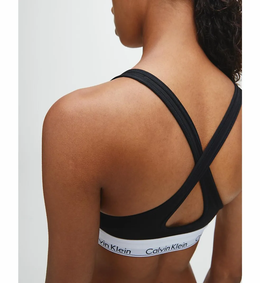 Calvin Klein dames Modern Cotton bralette top, met voorgevormde cups, zwart