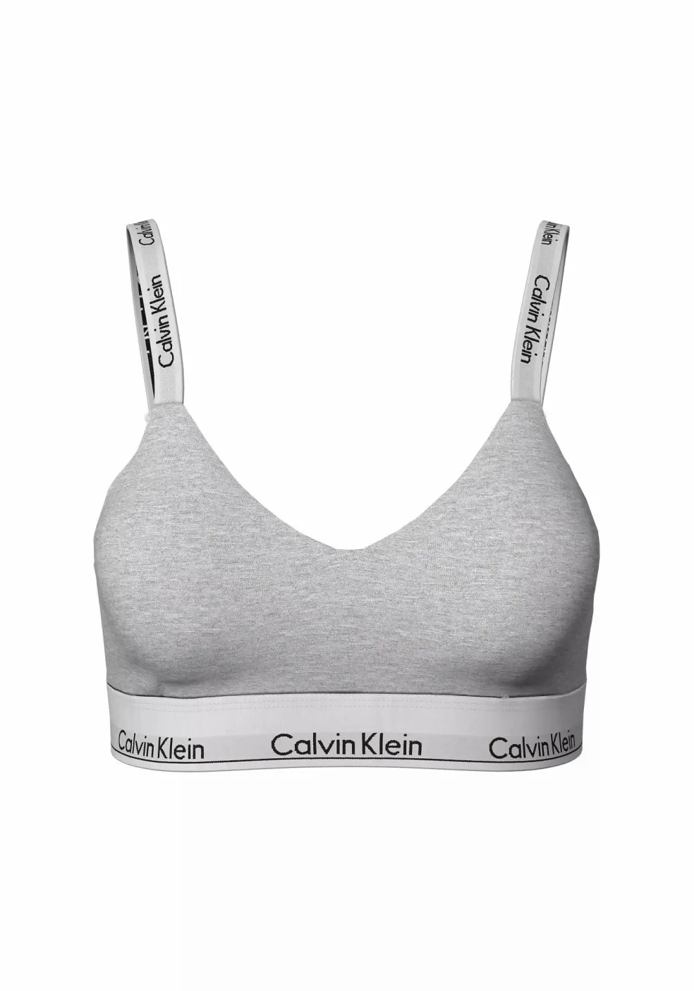 Calvin Klein dames Modern Cotton lightly lined bralette, bralette, grijs