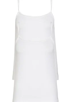 Calvin Klein dames ONE Cotton spaghetti tops (2-pack), wit
