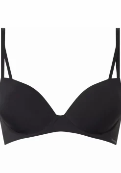 Calvin Klein dames Seductive Comfort push-up T-shirt bra, T-shirt BH, zwart