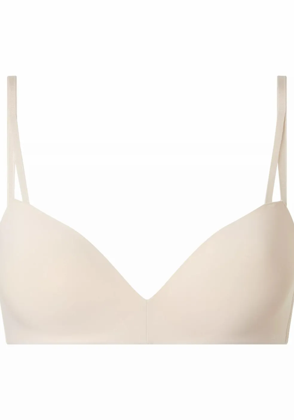 Calvin Klein dames Seductive Comfort wirefree push-up bra, T-shirt BH, beige