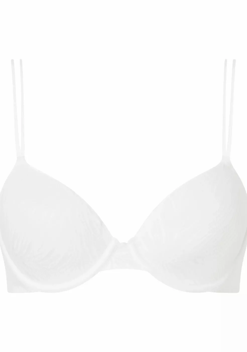 Calvin Klein dames Sheer Marquisette lightly lined demi bra, beugel BH, wit