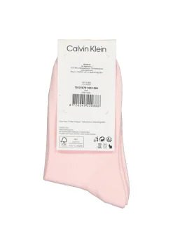 Calvin Klein damessokken Allison (1-pack), enkelsokken met kristal logo, roze