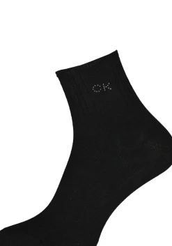 Calvin Klein damessokken Allison (1-pack), enkelsokken met kristal logo, zwart
