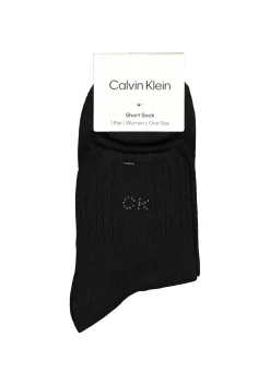 Calvin Klein damessokken Allison (1-pack), enkelsokken met kristal logo, zwart