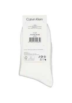 Calvin Klein damessokken Allison (1-pack), enkelsokken met kristal logo, wit