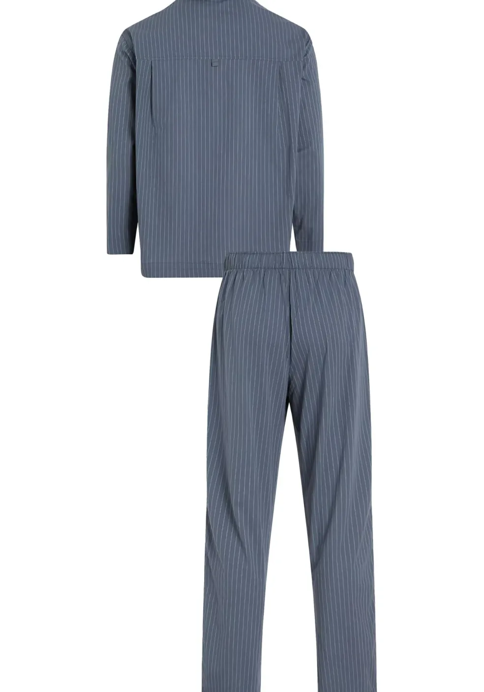 Calvin Klein heren pyjama met knoopjes, middenblauw gestreept