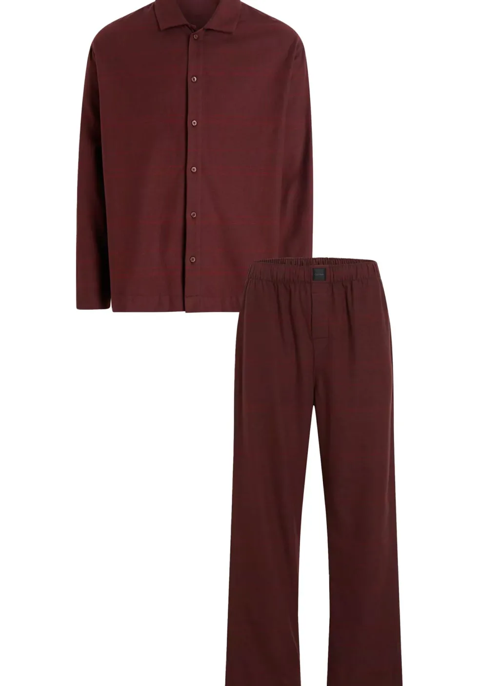 Calvin Klein heren pyjama met knoopjes, donkerrood