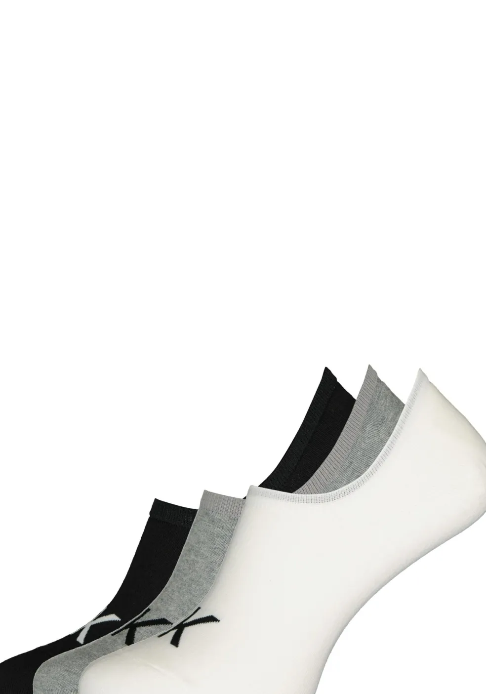 Calvin Klein herensokken Albert (3-pack), onzichtbare sokken, grijs, wit en zwart