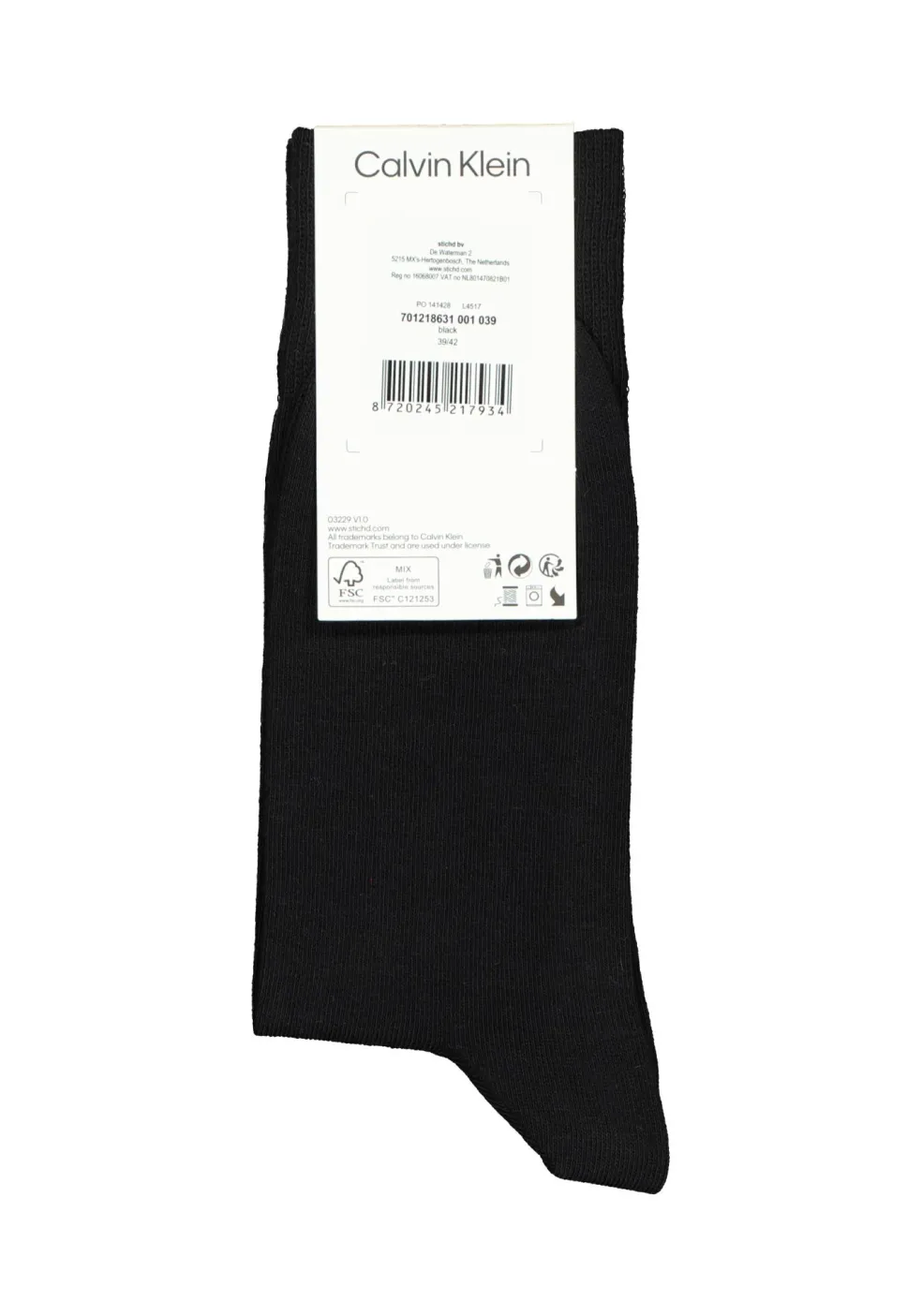 Calvin Klein herensokken Carter (2-pack), zwart