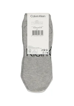 Calvin Klein herensokken Dirk (2-pack), enkelsokken, wit en grijs met logo