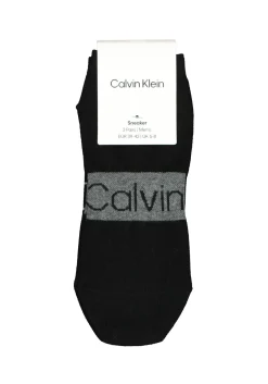 Calvin Klein herensokken Dirk (2-pack), enkelsokken, zwart met logo