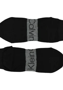Calvin Klein herensokken Dirk (2-pack), enkelsokken, zwart met logo