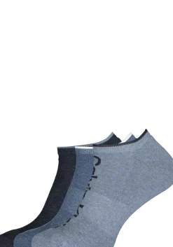Calvin Klein herensokken Grant (3-pack), onzichtbare lage sportsokken, drie tinten jeansblauw
