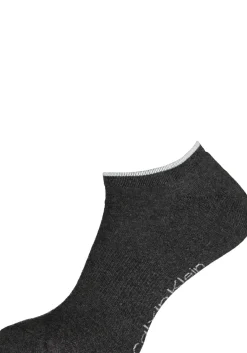 Calvin Klein herensokken Grant (3-pack), onzichtbare lage sportsokken, grijs, zwart en grijs met rood