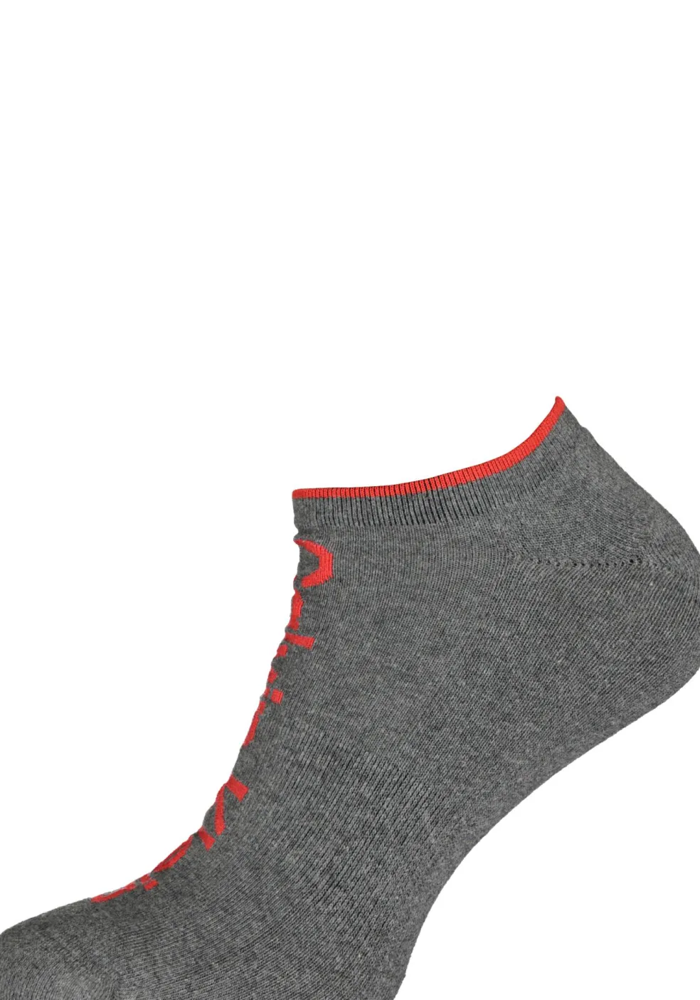 Calvin Klein herensokken Grant (3-pack), onzichtbare lage sportsokken, grijs, zwart en grijs met rood