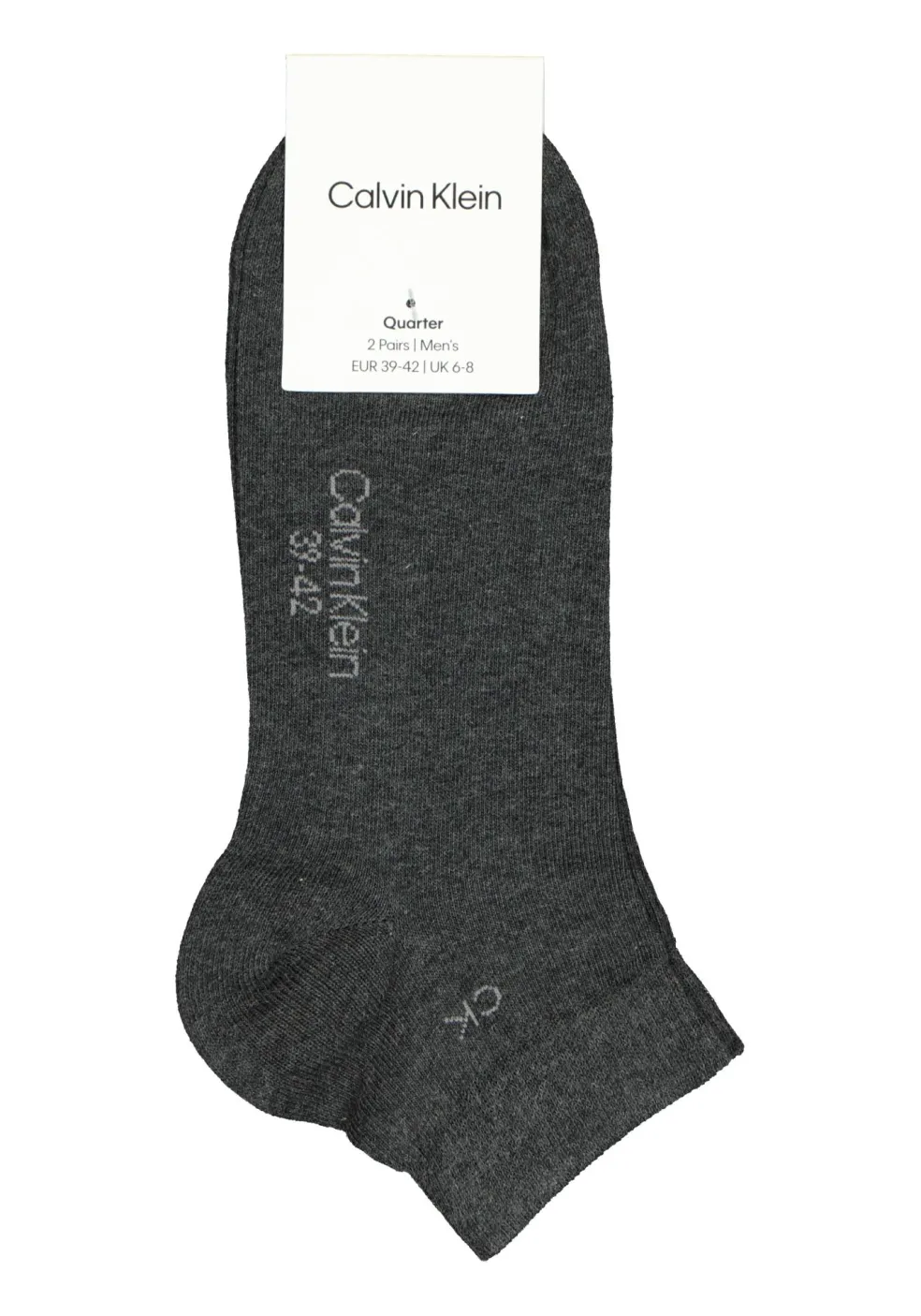 Calvin Klein herensokken Simon (2-pack), hoge enkelsokken, antraciet grijs