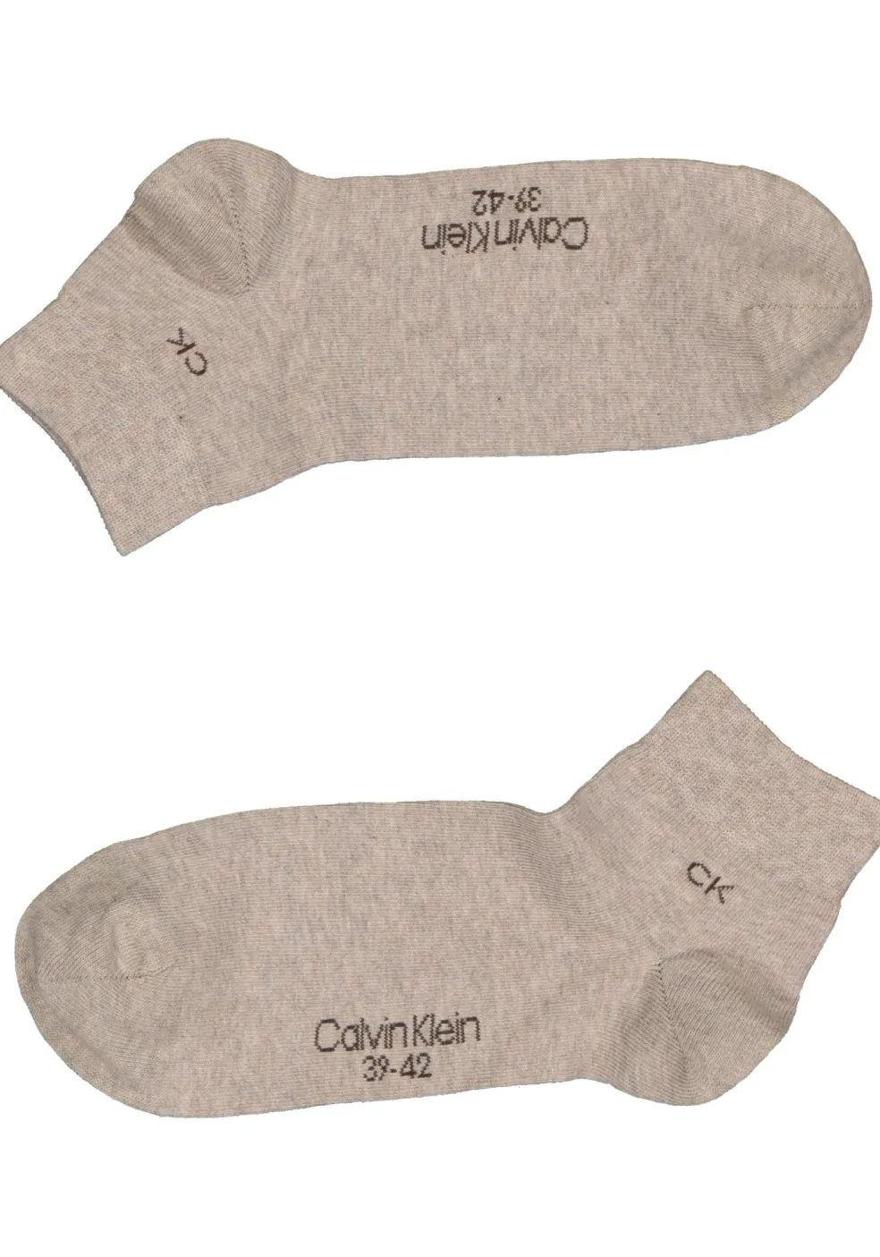 Calvin Klein herensokken Simon (2-pack), hoge enkelsokken, beige en lichtbruin