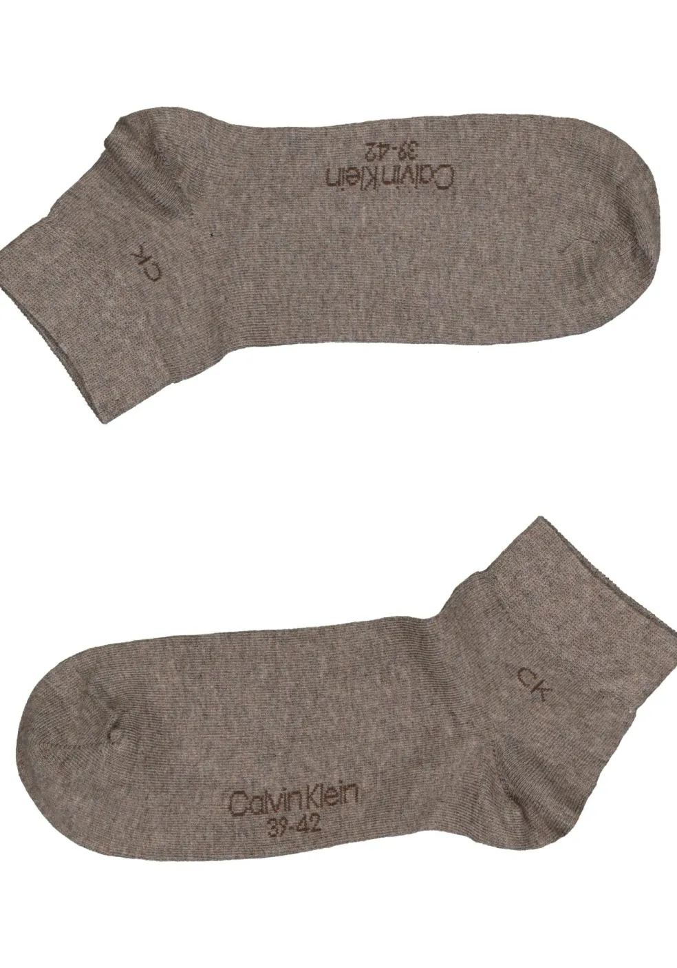 Calvin Klein herensokken Simon (2-pack), hoge enkelsokken, beige en lichtbruin