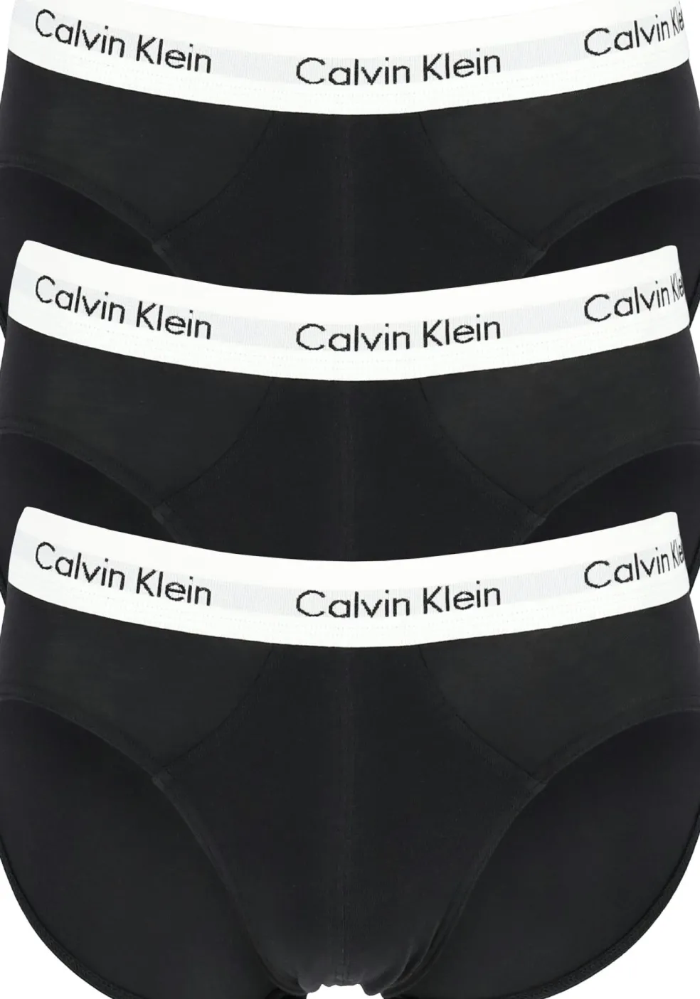 Calvin Klein hipster brief (3-pack), heren slips, zwart met witte band