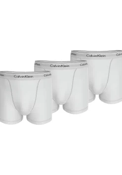 Calvin Klein Icon Cotton Stretch Trunks (3-pack), heren boxers normale lengte, wit