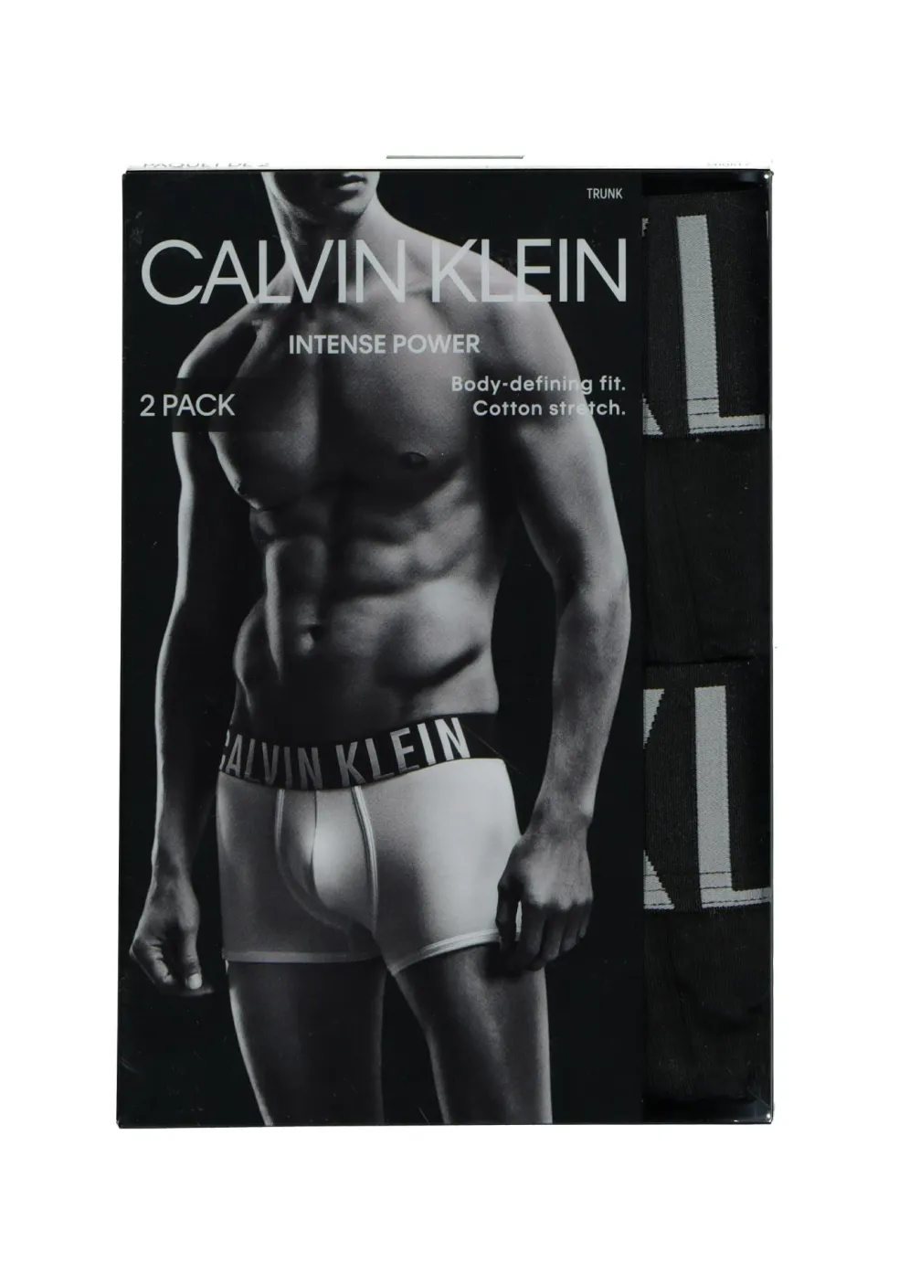 Calvin Klein INTENSE POWER Cotton trunk (2-pack), heren boxers normale lengte, zwart