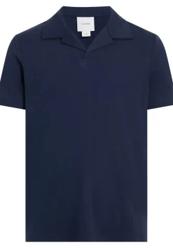 Calvin Klein Liquid Touch Slim Polo, heren poloshirt, donkerblauw