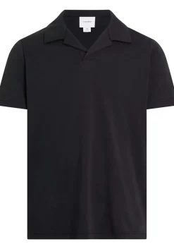 Calvin Klein Liquid Touch Slim Polo, heren poloshirt, zwart