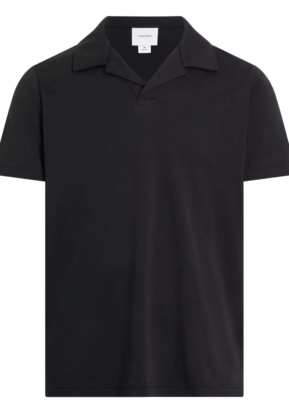 Calvin Klein Liquid Touch Slim Polo, heren poloshirt, zwart