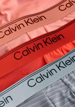 Calvin Klein Low Rise trunks (3-pack), lage heren boxers kort, grijs, zalm, oranje