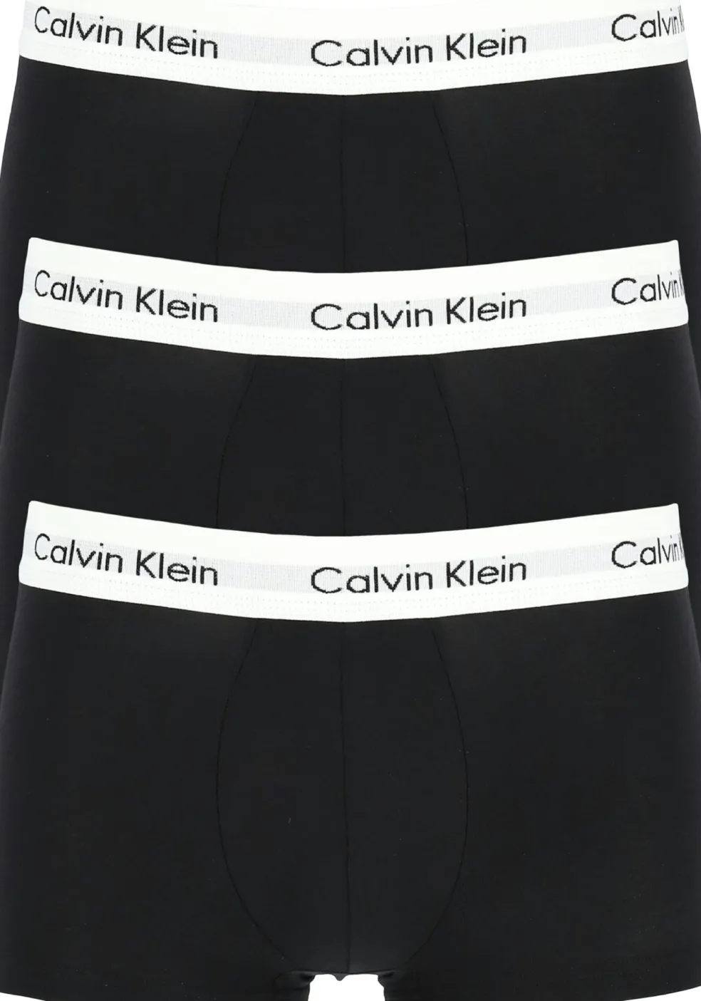 Calvin Klein low rise trunks (3-pack), lage heren boxers kort, zwart