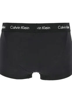 Calvin Klein low rise trunks (3-pack), lage heren boxers kort, zwart met zwarte tailleband