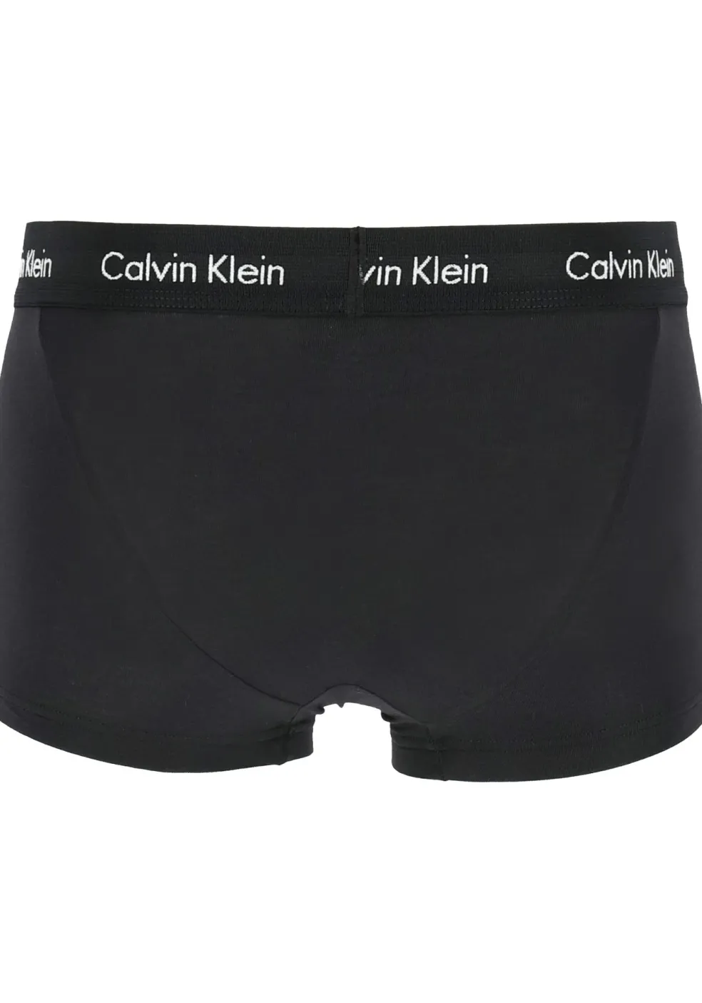 Calvin Klein low rise trunks (3-pack), lage heren boxers kort, zwart met zwarte tailleband
