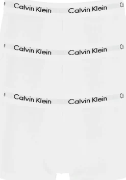 Calvin Klein low rise trunks (3-pack), lage heren boxers kort, wit