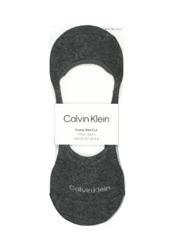 Calvin Klein Luca herensokken (2-pack), onzichtbare sneakersokken, antraciet en grijs